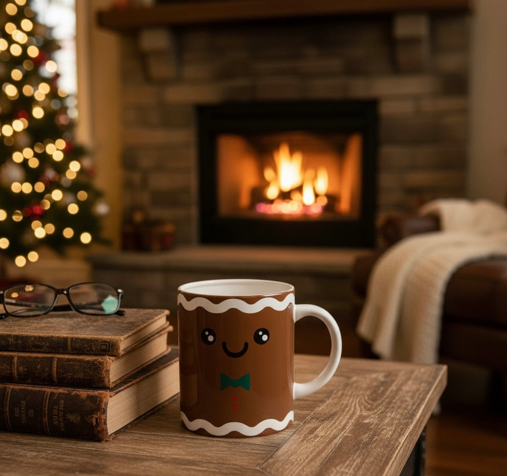Cutie Gingerbread Man Ceramic Mug Daisie Boutique