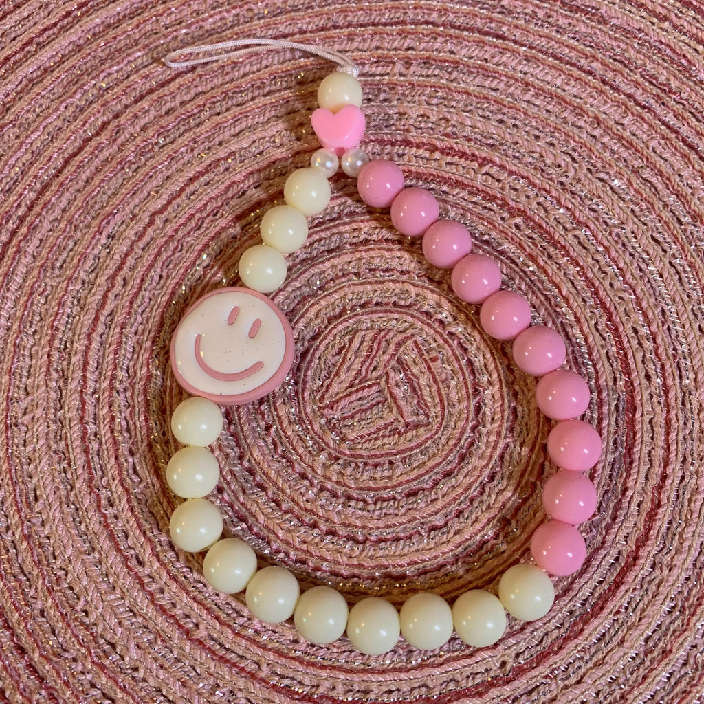 Smiley Phone Charm Chain - Daisie Boutique