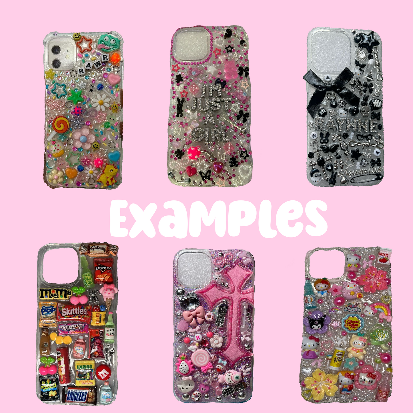 Custom Junkie Charm Phone Cases for iPhones Daisie Boutique