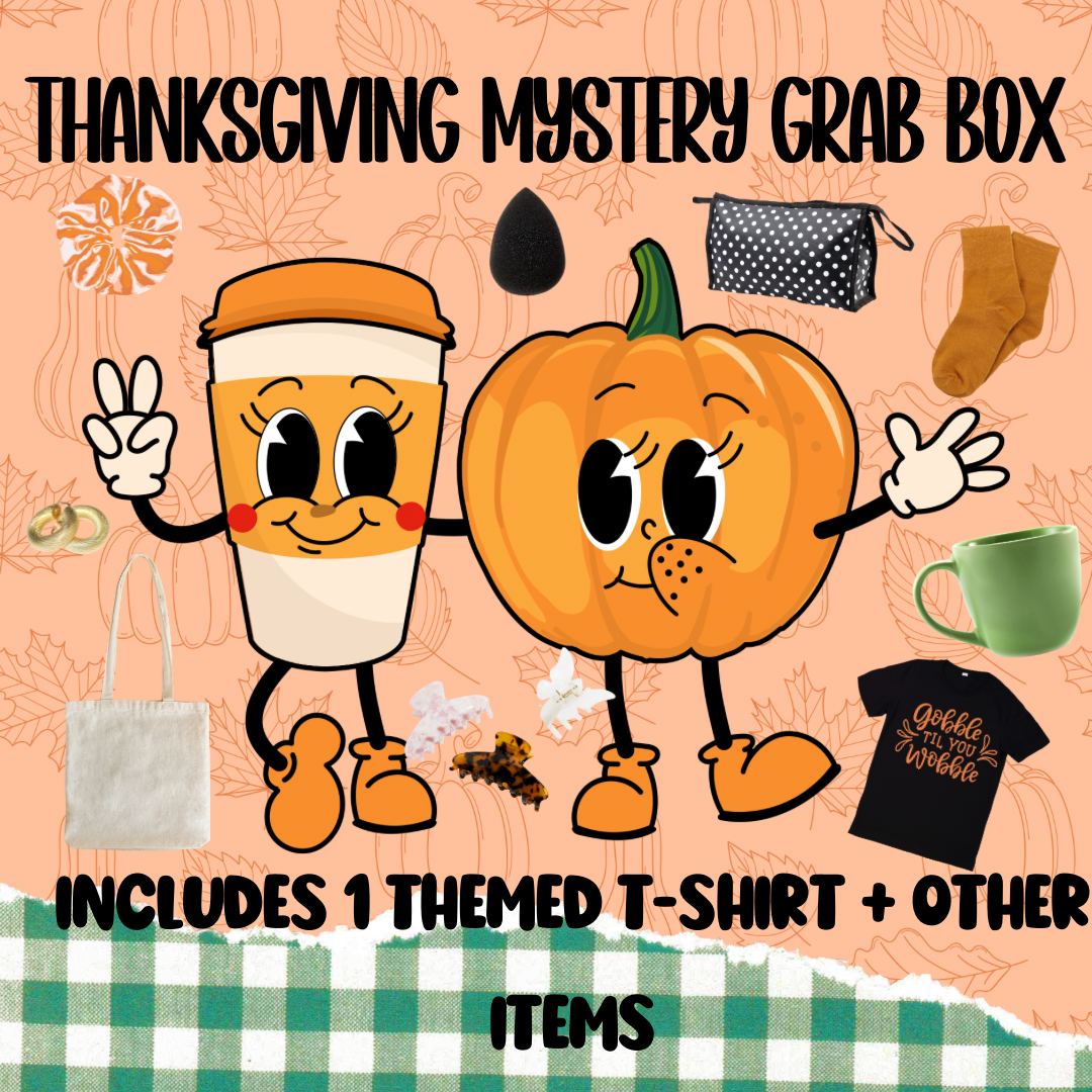 Women's Thanksgiving Mystery Grab Bag - 1 Themed T-shirt plus Mystery items Daisie Boutique