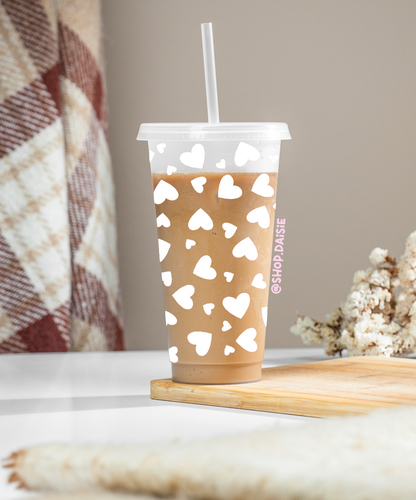 Love Heart 24 Ounce Cold Cup