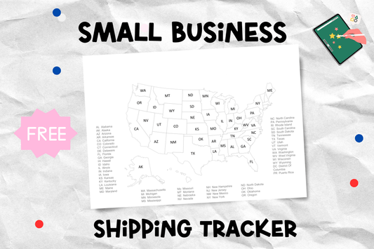 FREEBIE Small Business USA Shipping Map Tracker for Procreate App Daisie Boutique