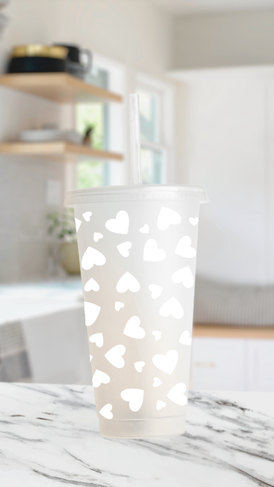Love Heart 24 Ounce Cold Cup Daisie Boutique