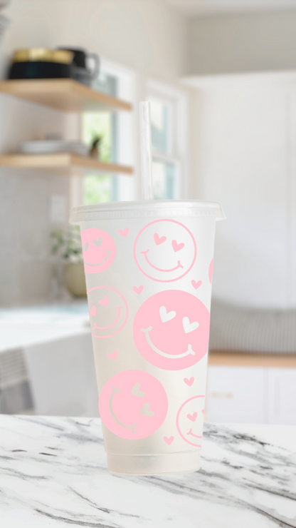 Heart Eyes - 24 Ounce Valentines Cold Cup Daisie Boutique