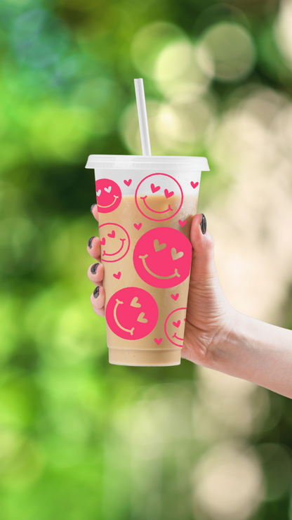 Heart Eyes - 24 Ounce Cold Cup Daisie Boutique