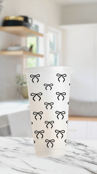 Cutie Bow - 24 Ounce Coquette Cold Cup Daisie