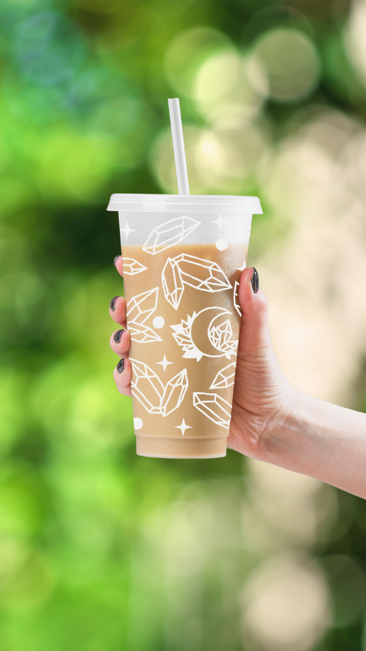 Crystal Moon - 24 Ounce Crystal Design Cold Cup Daisie Boutique