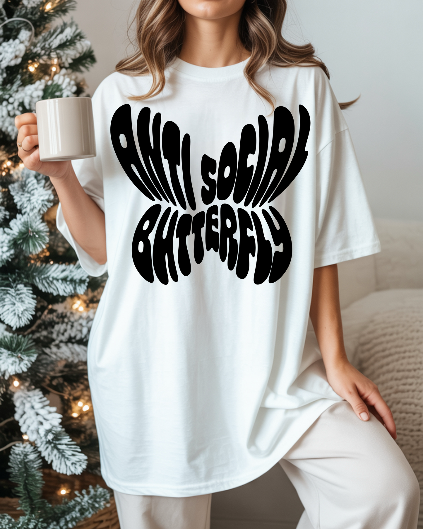 Antisocial Butterfly Graphic Tee Daisie Boutique