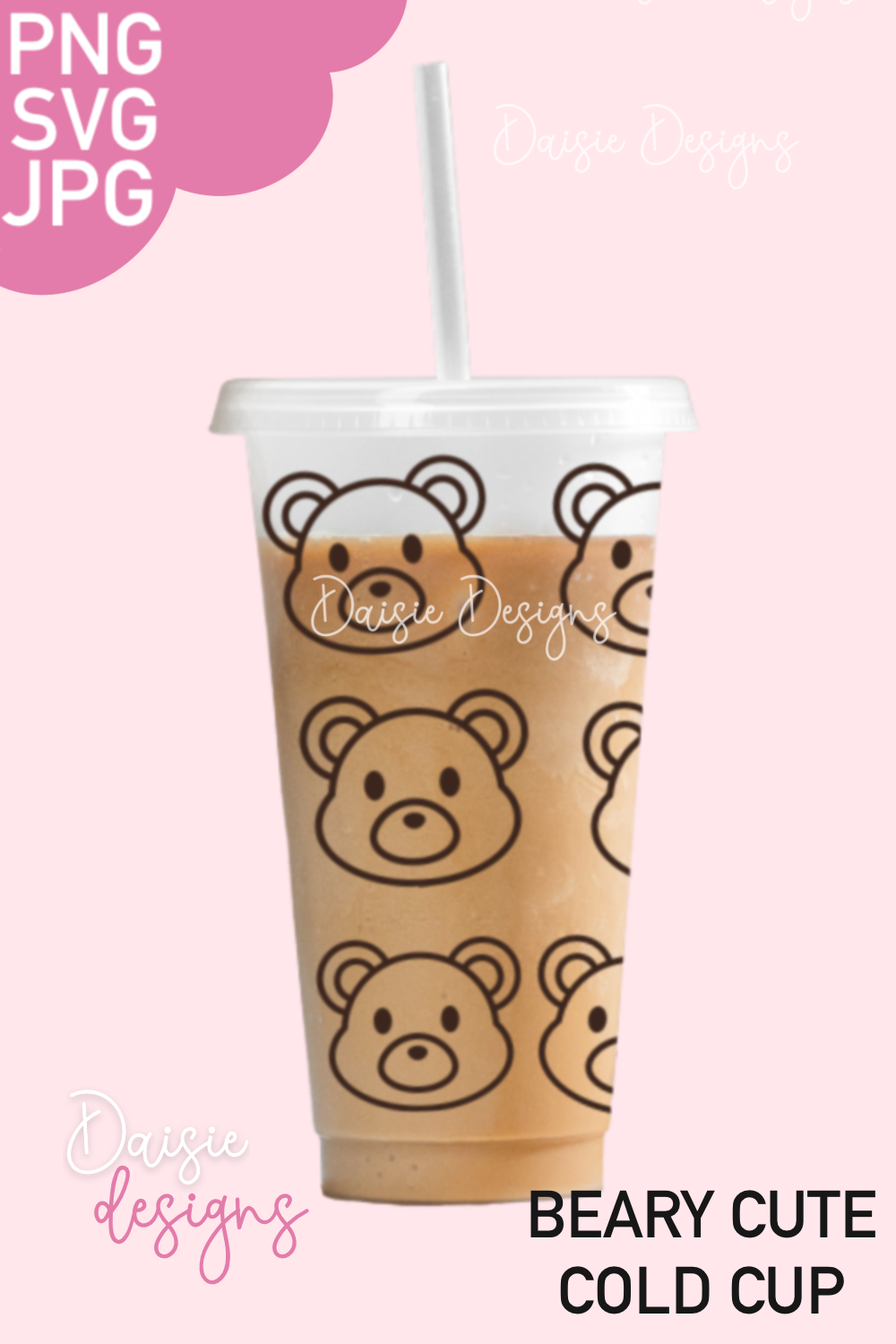 BEARY CUTE TAPERED CUP (DIGITAL DOWNLOAD FILE) Daisie Designs