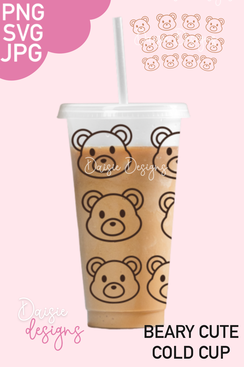 Beary Cute Tapered Cup - Digital Download Daisie Designs