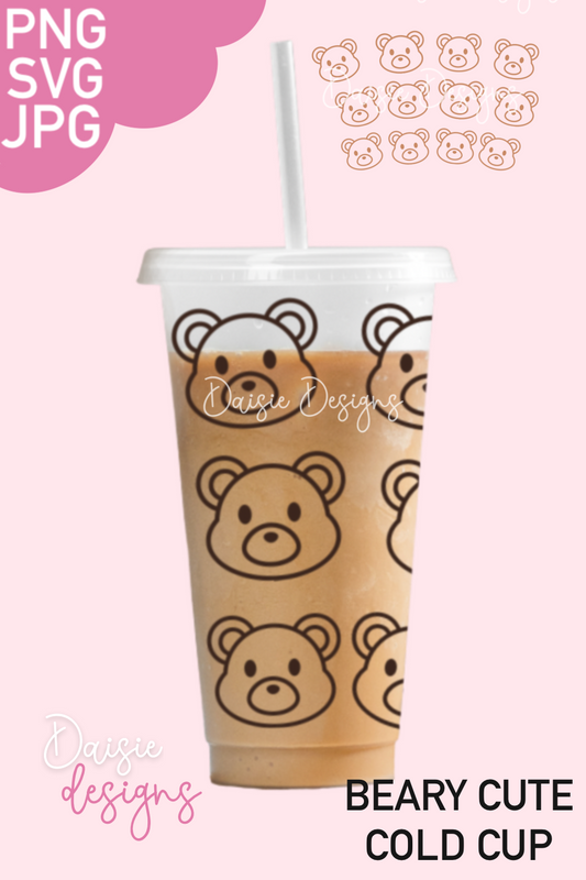 Beary Cute Tapered Cup - Digital Download Daisie Designs
