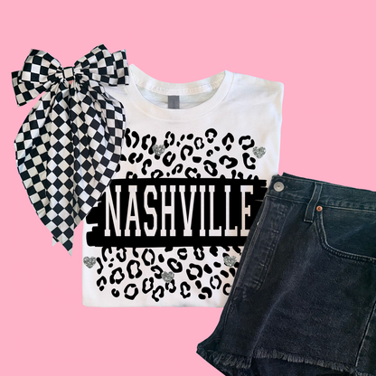 Nashville Glitter Leopard Print Tee Daisie Boutique
