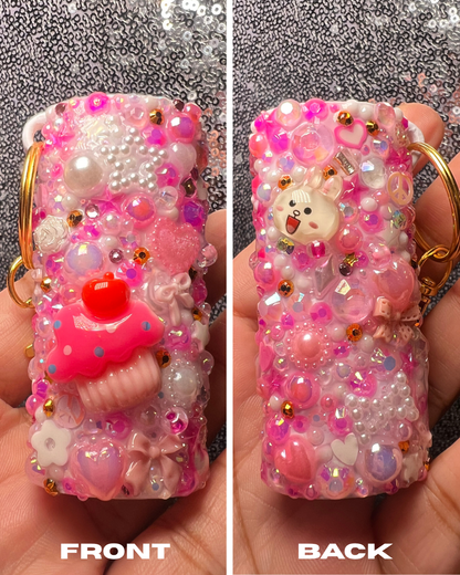 Bling Charm Lighter Case |Aesthetic Junk Charm Keychain Holder for Round Bic Lighters