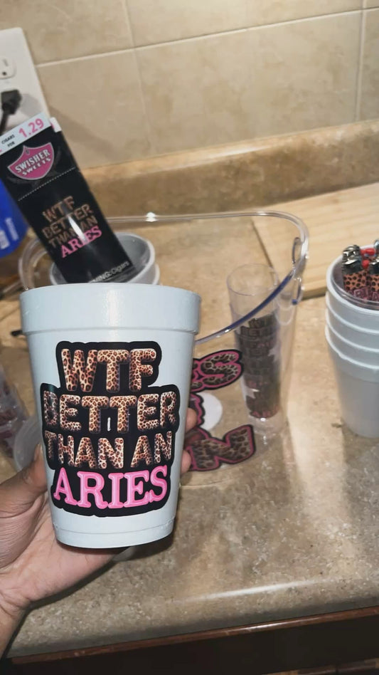 Custom Styrofoam Cups — Personalized Photo or Text | 12 Piece Set | Party Cups