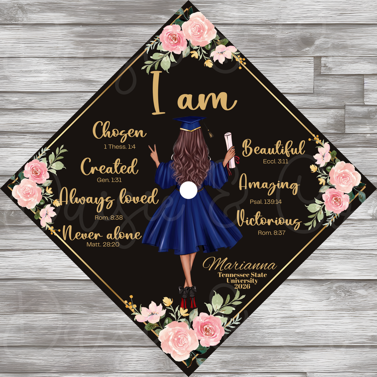 Custom Grad Cap Topper — Personalized Graduation Decoration | Daisie Designs