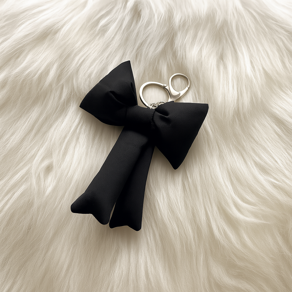 Black bow charm
