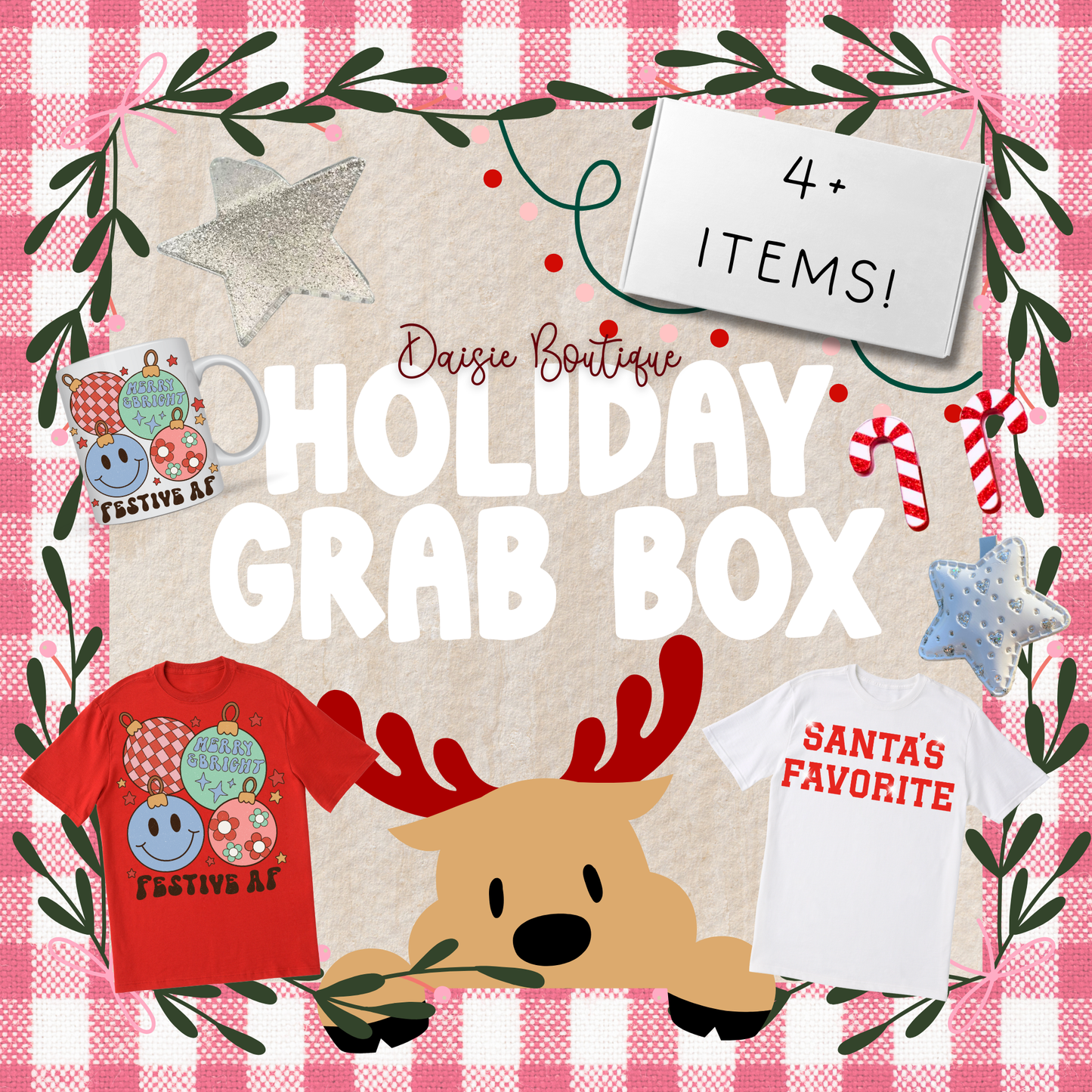 Cozy Christmas Cutie Box- 4+ Festive items Inside! Daisie Boutique