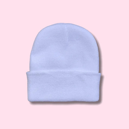 White Basic B*tch Beanie Daisie Boutique