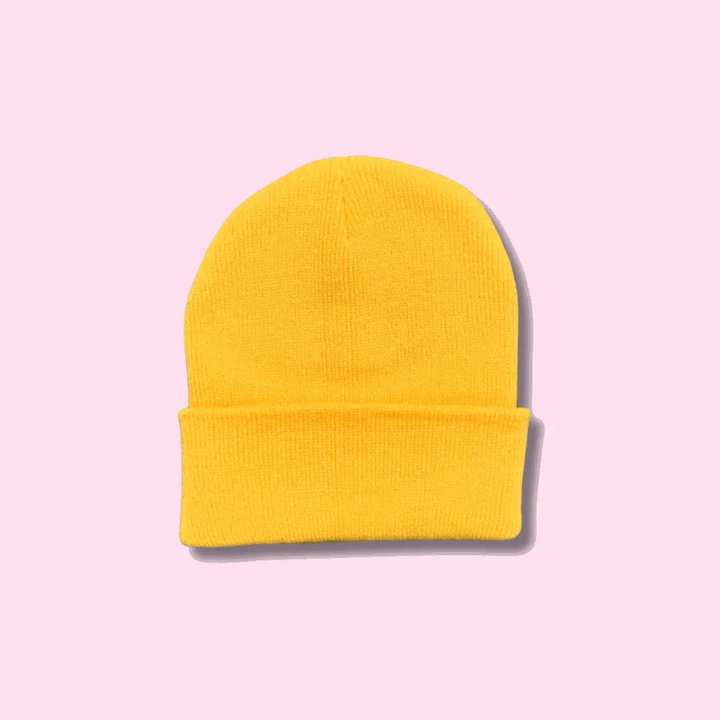 Yellow Basic B*tch Beanie Daisie Boutique