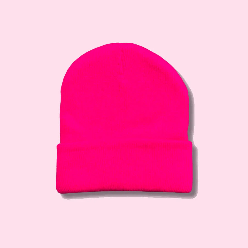 Bright Pink Basic B*tch Beanie Daisie Boutique