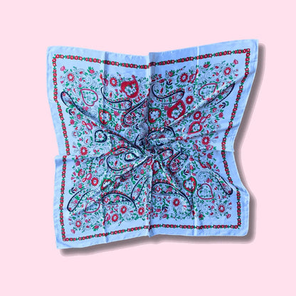 White Paisley Print Scarf Daisie Boutique