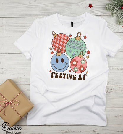 Festive AF Christmas Graphic Tee Daisie Boutique