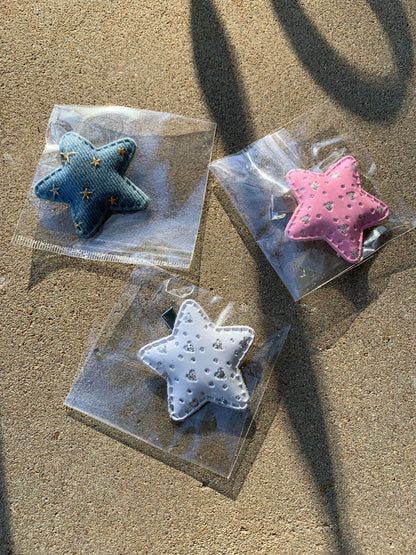 Star Hair Clip - Denim and Gold Daisie Boutique