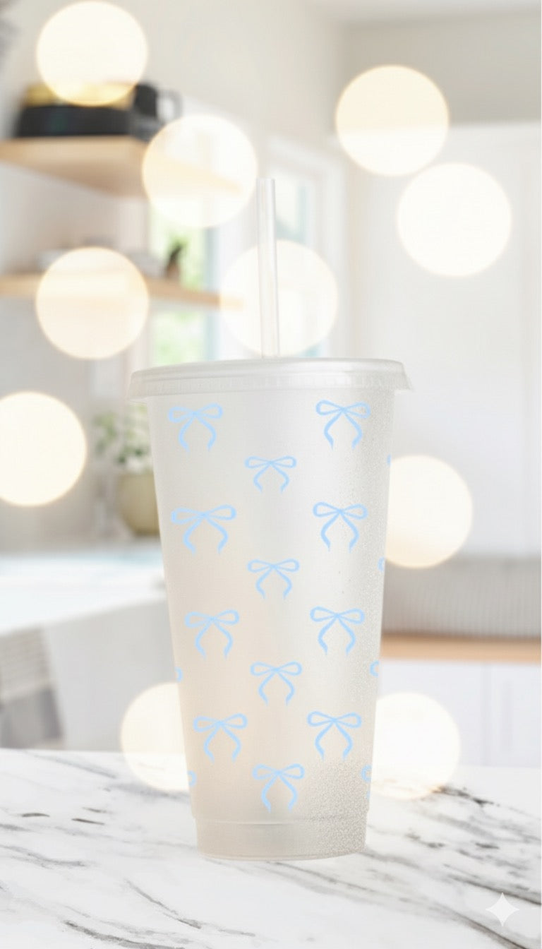 Cutie Bow - 24. Ounce Girly Cold Cup Daisie