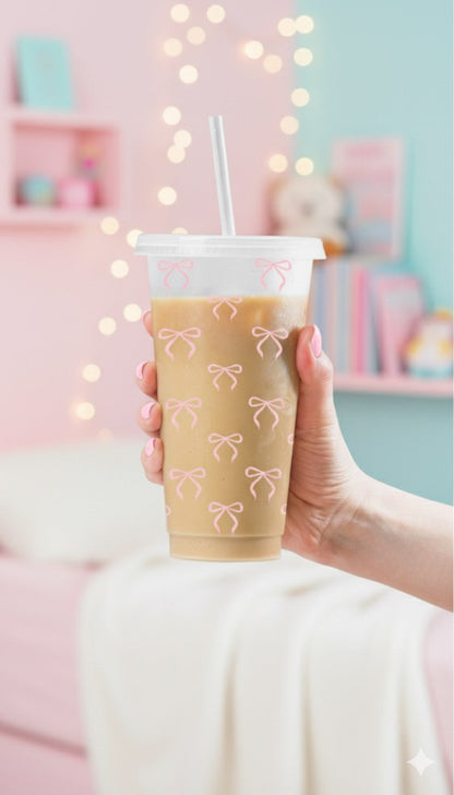 Cutie Bow - 24. Ounce Girly Cold Cup Daisie