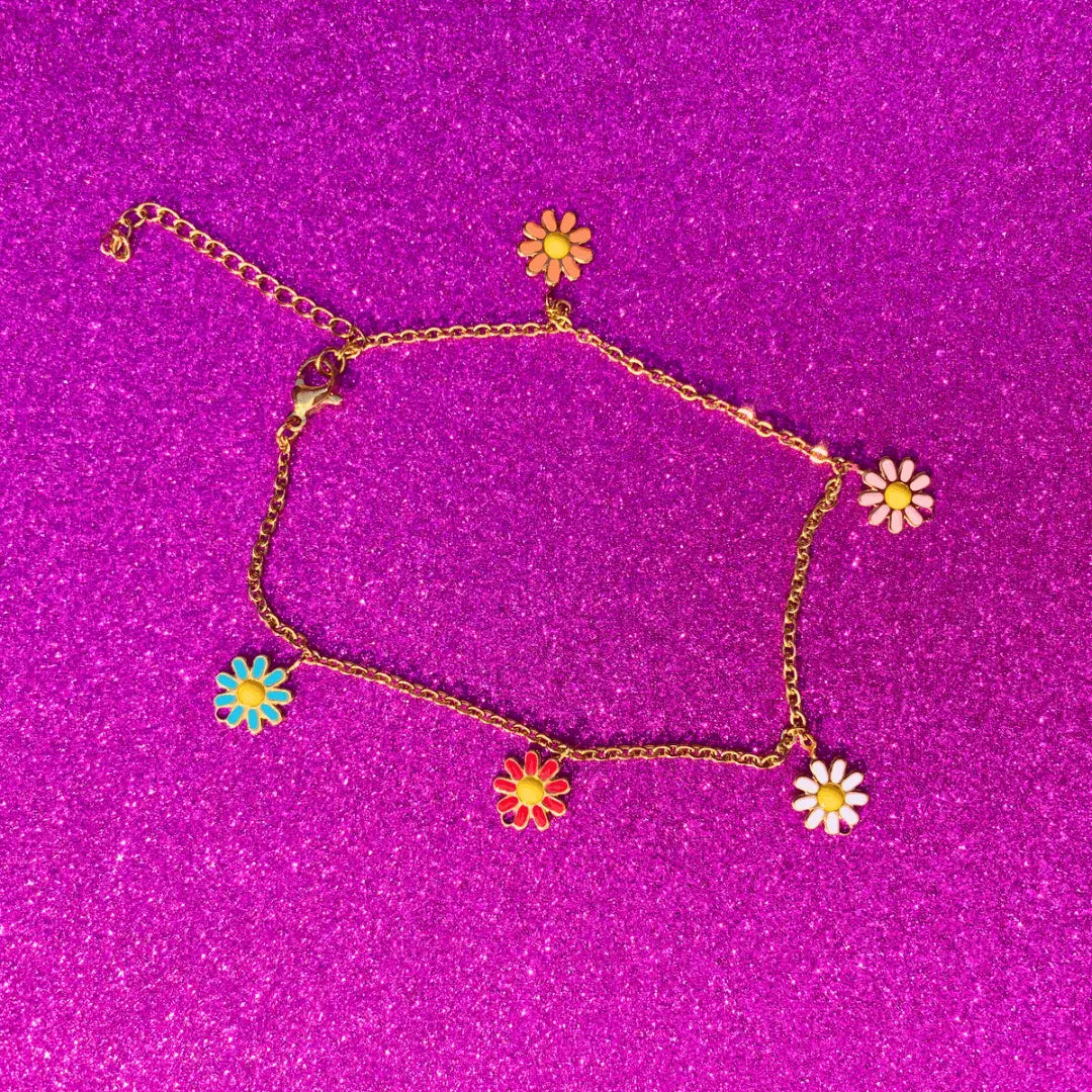 Flower Power Anklet - Daisie Boutique 