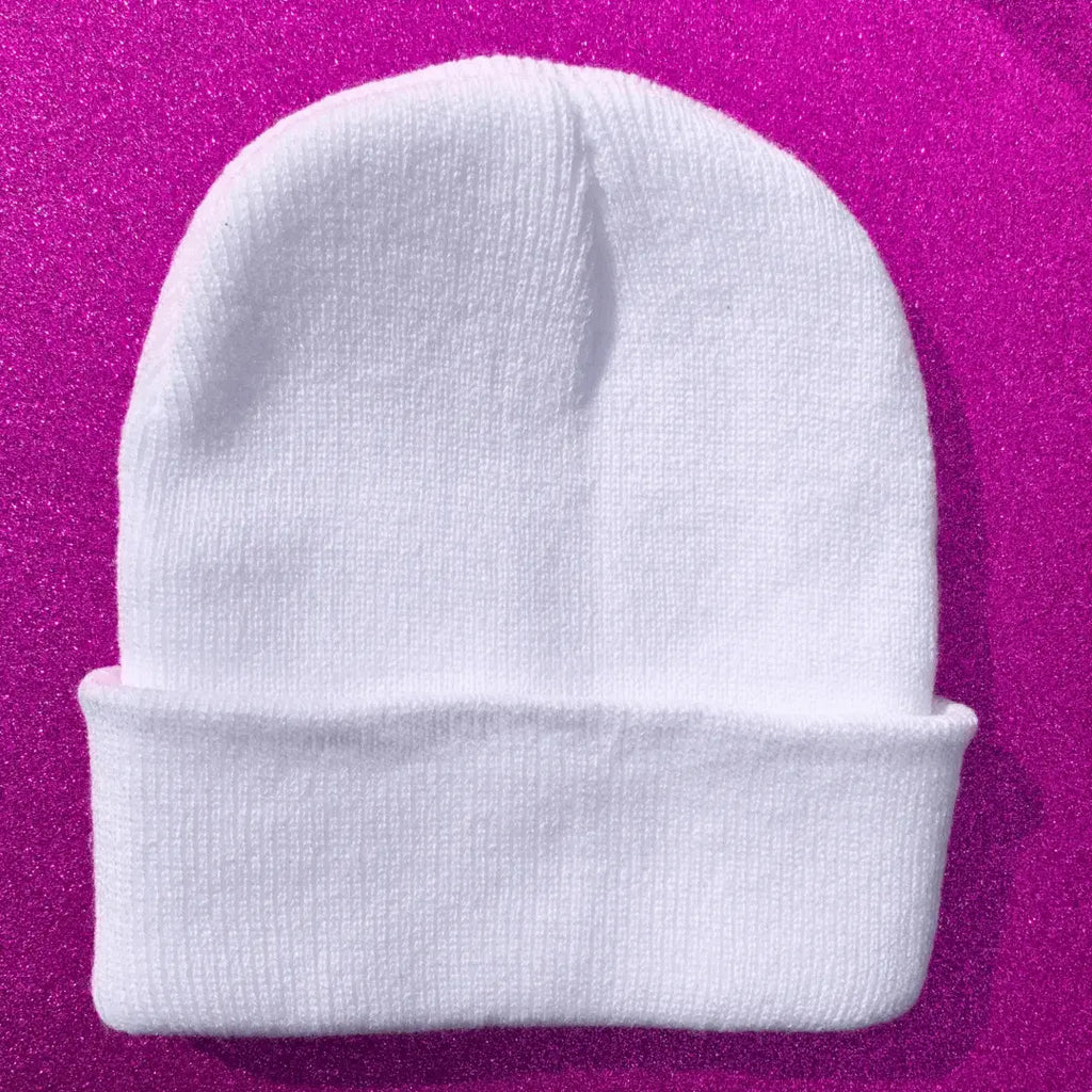 White Basic B*tch Beanie