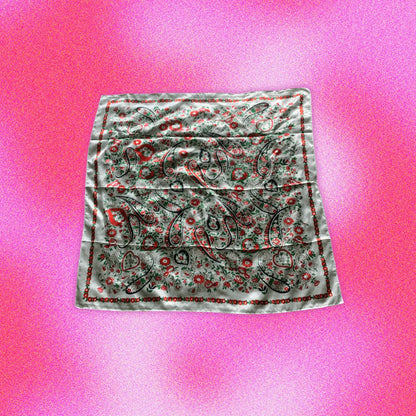 Paisley Print Scarf - White - Daisie Boutique