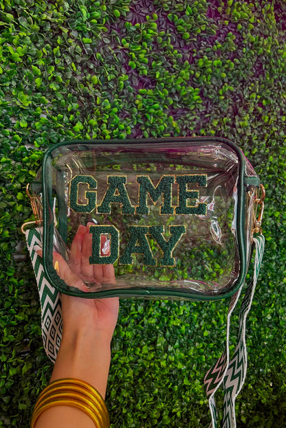 GAME DAY Chenille Shoulder Bag - Green Dear-Lover Dropshipping