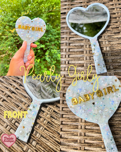 Daisie Boutique Cutie Charm Mirror - Heart Shaped Bedazzled Mirror ACCESSORIES - OTHER