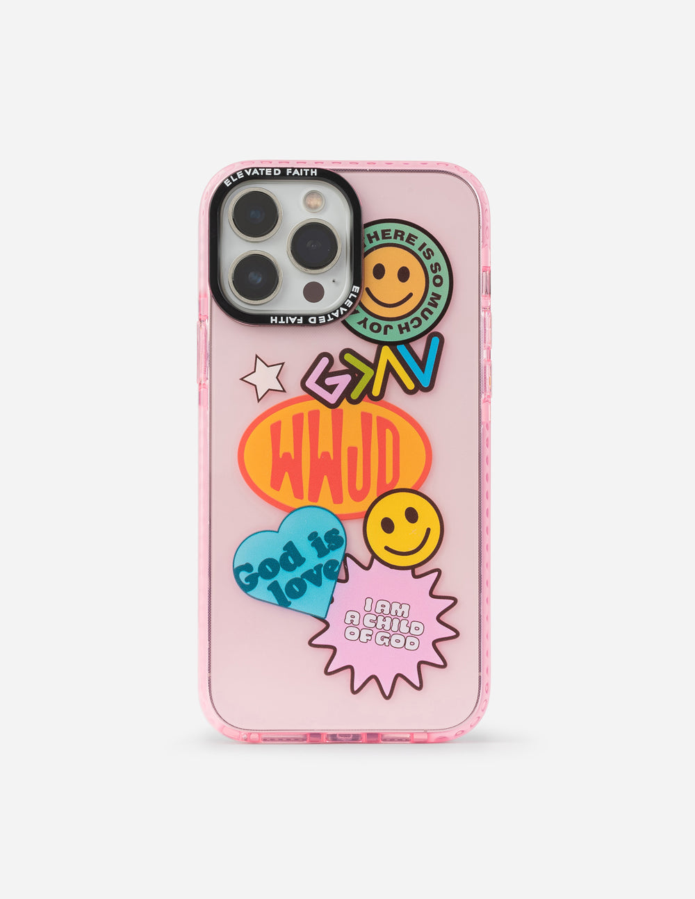 What Would Jesus Do Sticker Collage Phone Case - Pink