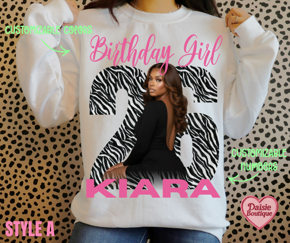 CUSTOM Happy Birthday Graphic T-Shirt Daisie Boutique