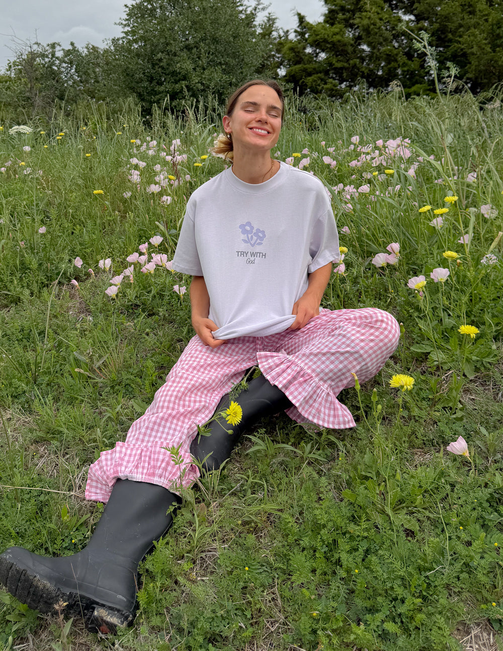 Try With God Unisex Tee - Lilac