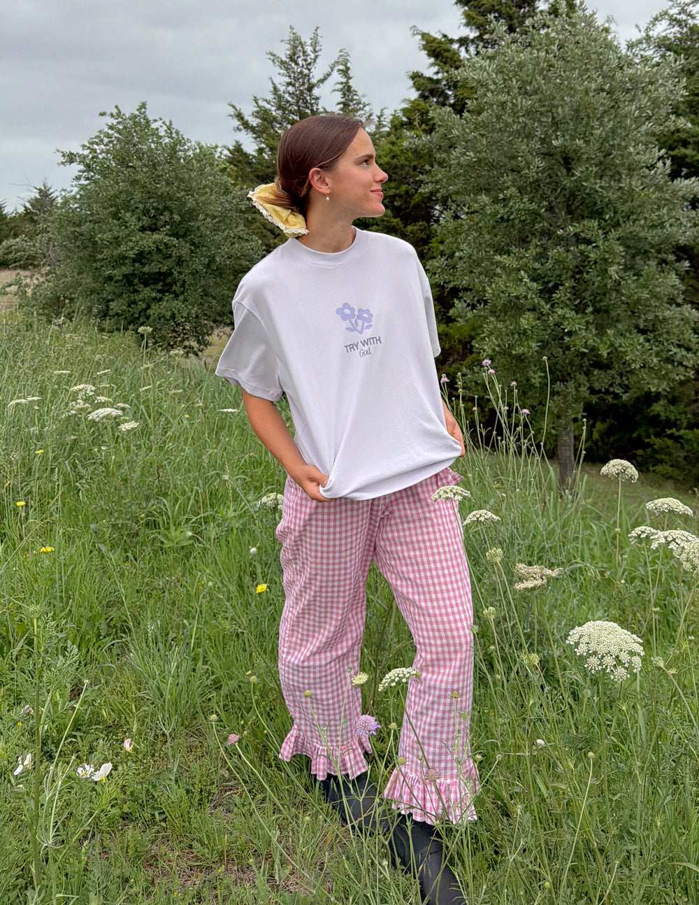Try With God Unisex Tee - Lilac
