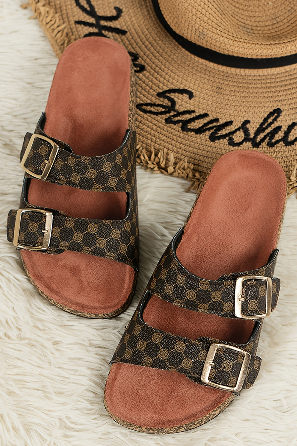 Cut Out Buckle PU Leather Flat Slippers Dear-Lover Dropshipping