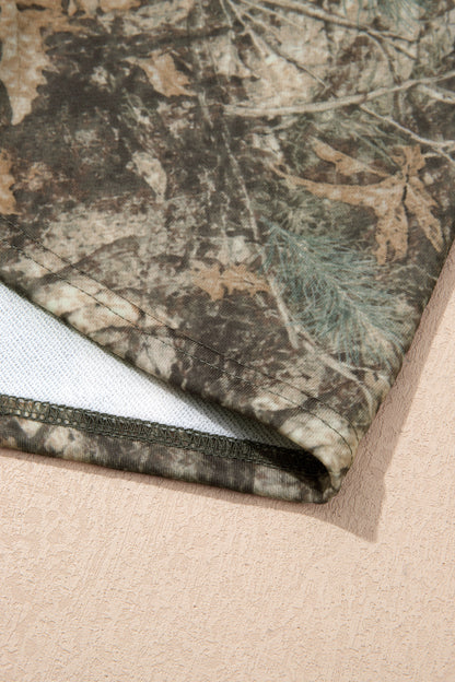 Camo Print Long Sleeve Pant Set