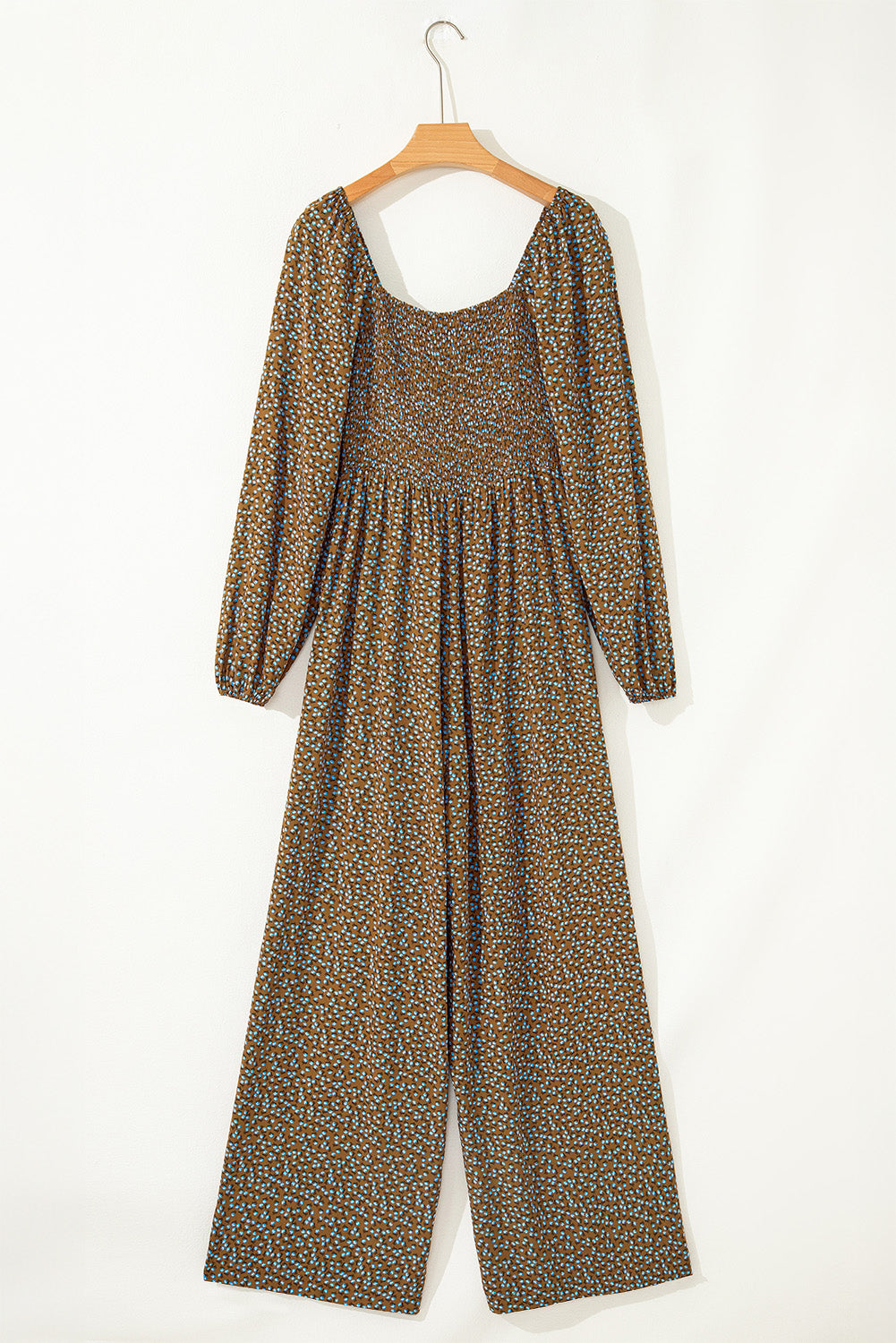 Floral Print Square Neck Wide Leg Jumpsuit Daisie Boutique