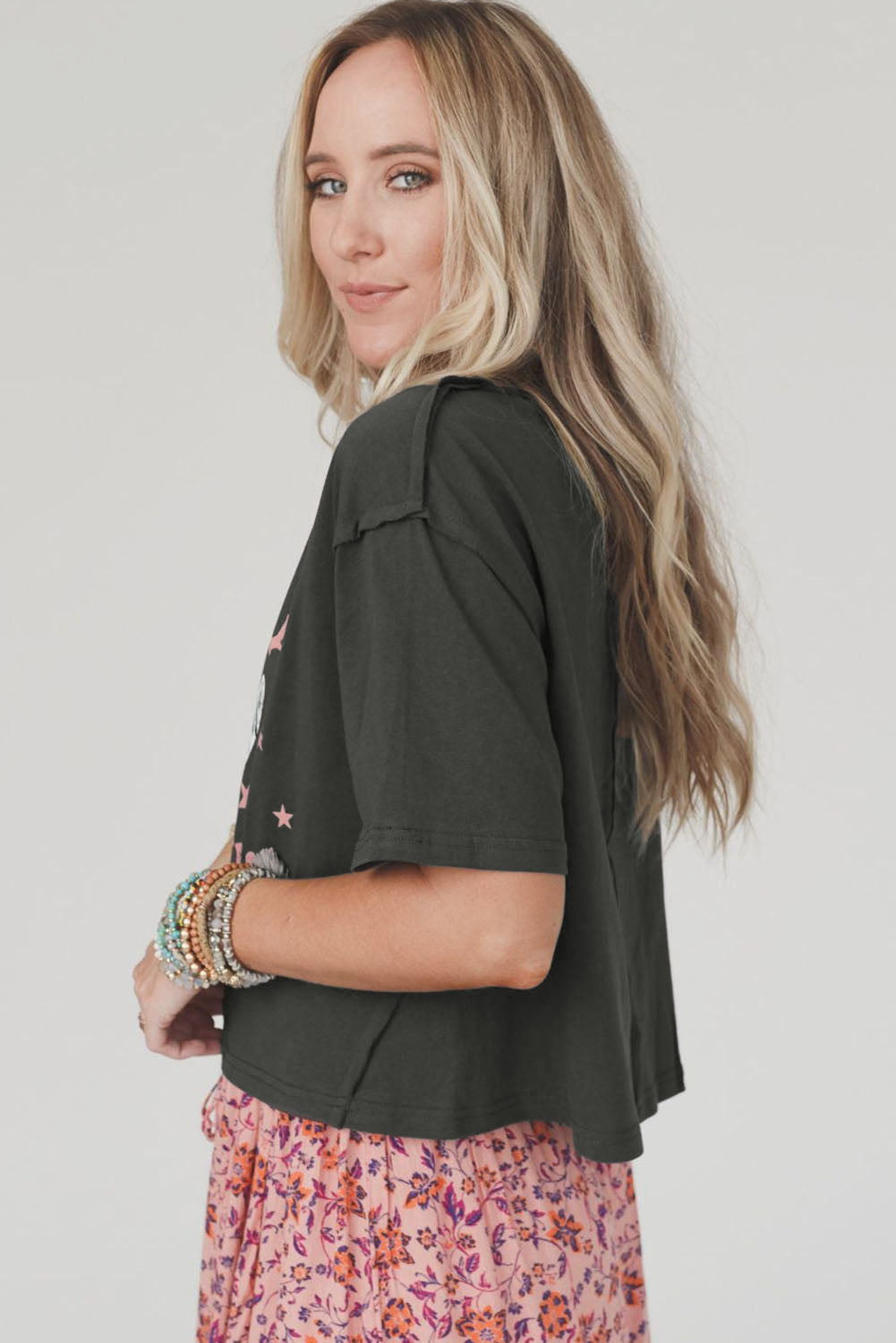 WE TRUST IN DOLLY Western Fashion Graphic Tee Daisie Boutique