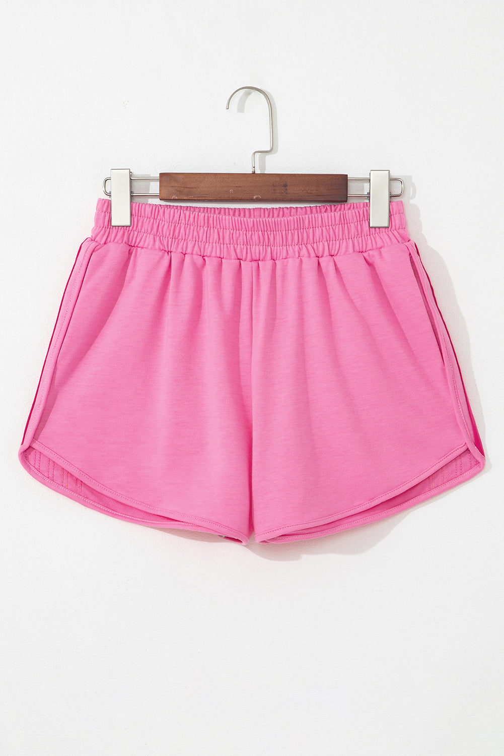 Color Block Stripes Elastic High Waist Active Shorts Daisie Boutique