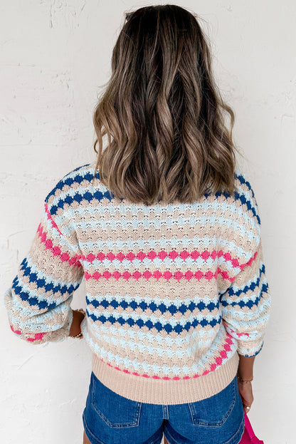 Colorful Striped Pullover Sweater Dear-Lover Dropshipping