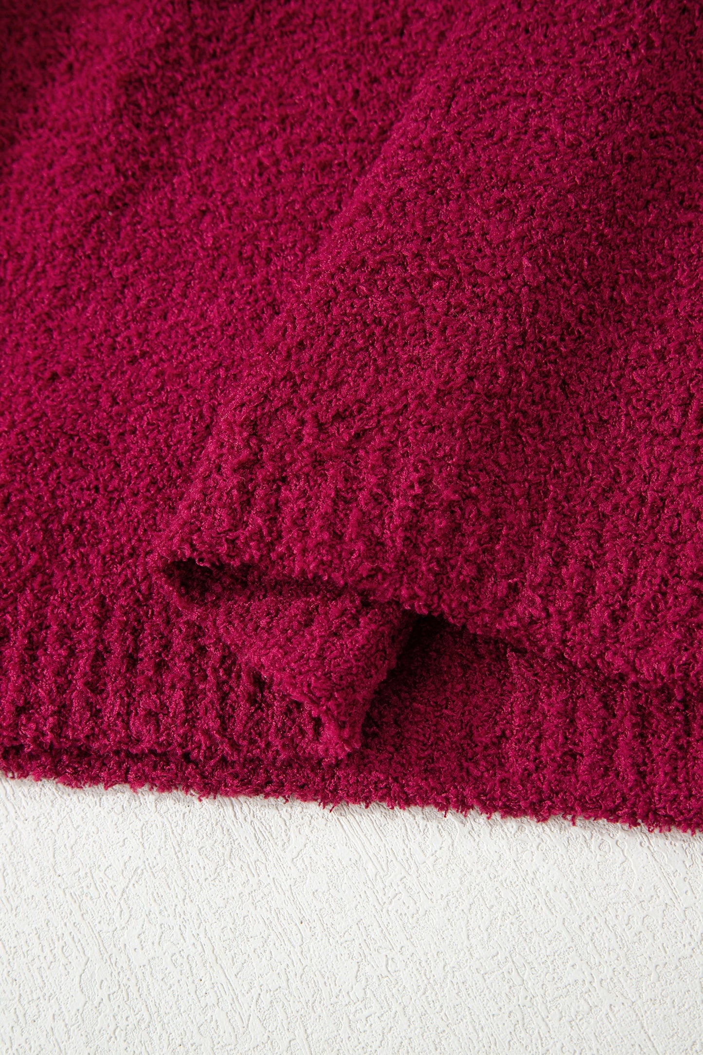 Mock Neck Sweater - Burgundy Dear-Lover Dropshipping