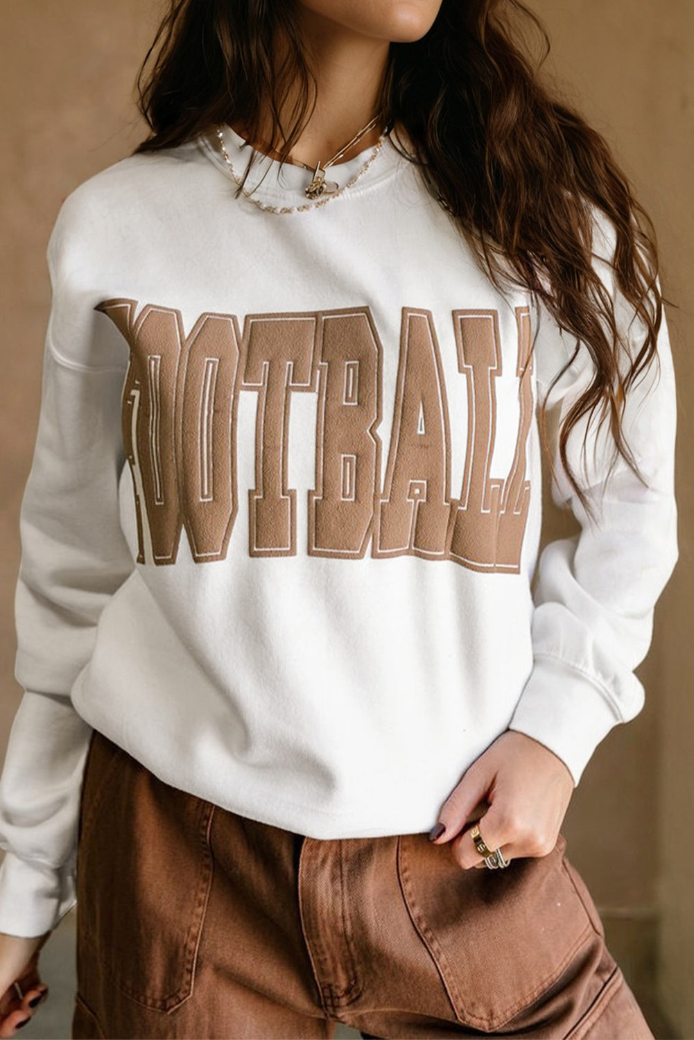 FOOTBALL Graphic Crew Neck Sweatshirt Dear-Lover Dropshipping