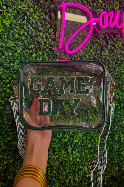 GAME DAY Chenille Shoulder Bag - Green Dear-Lover Dropshipping