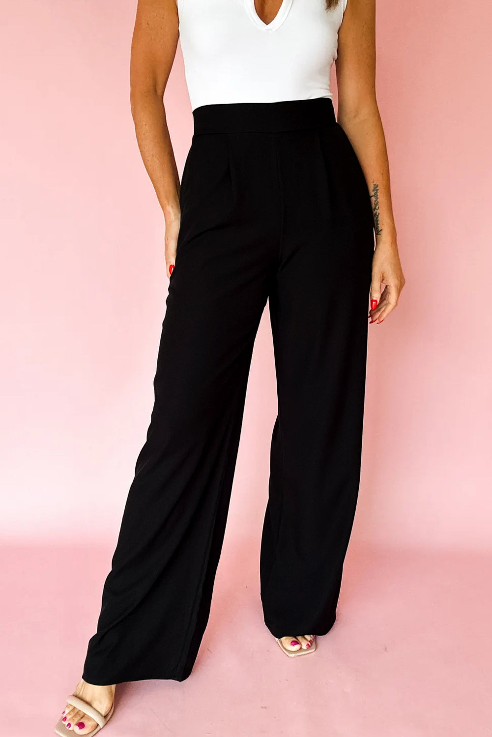 Pleated Detail Pants Dear-Lover Dropshipping