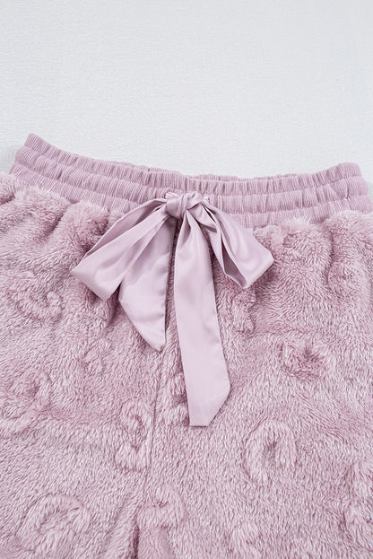 Leopard Fleece Lounge Set Daisie Boutique