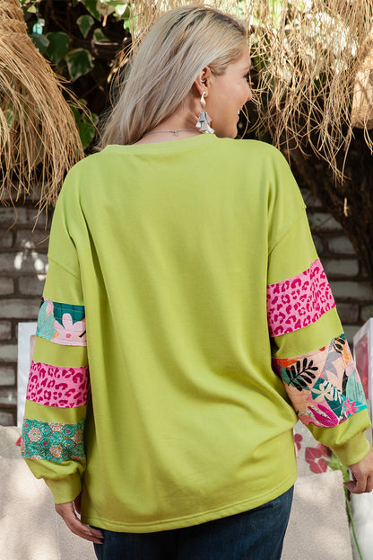 Plus Size Patchwork Sweatshirt Daisie Boutique